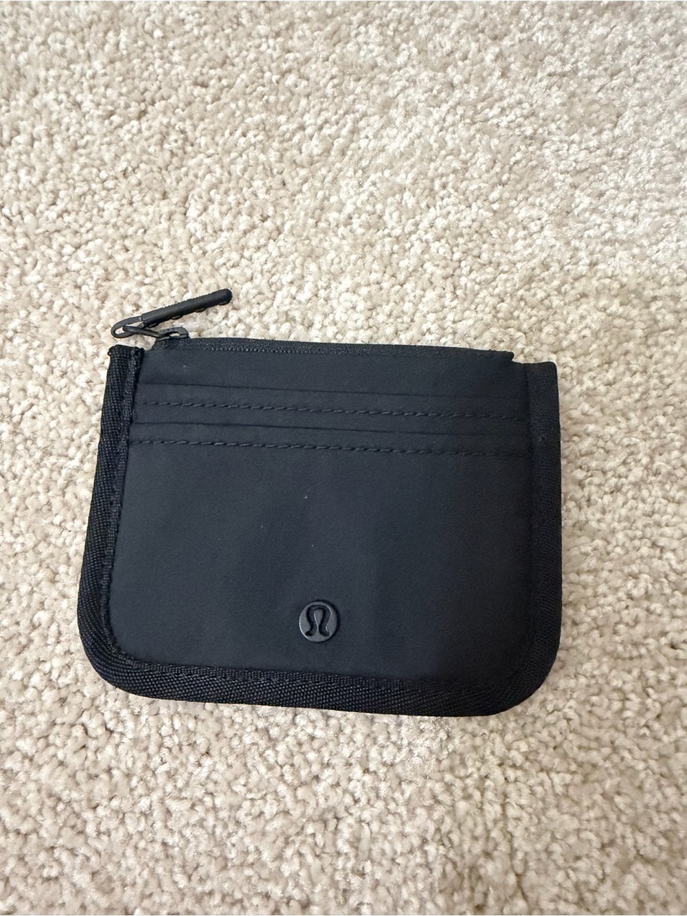 Lululemon Black Zip Card Holder Wallet